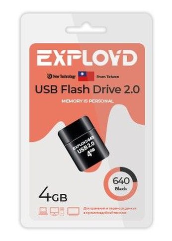 Флеш диск 4GB Exployd EX-4GB-640-Black