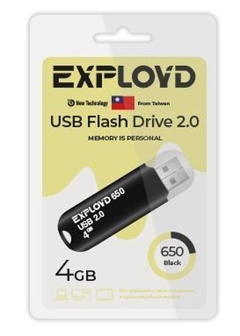 Флеш диск 4GB Exployd EX-4GB-650-Black