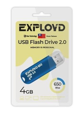 Флеш диск 4GB Exployd EX-4GB-650-Blue