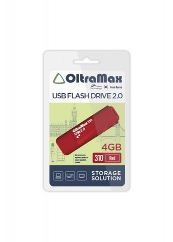 Флеш диск 4GB Oltramax OM-4GB-310-Red