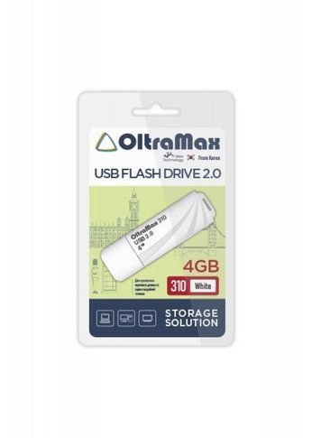 Флеш диск 4GB Oltramax OM-4GB-310-White