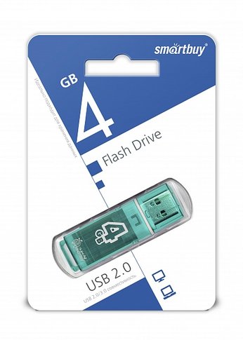 Флеш диск 4Gb Smartbuy Glossy SB4GBGS-G USB2.0 зеленый