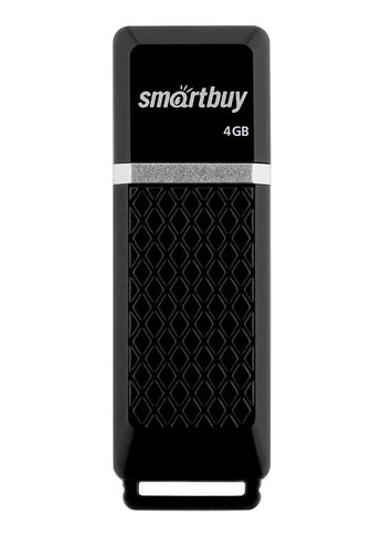 Флеш диск 4Gb Smartbuy Quartz SB4GBQZ-K USB2.0 черный