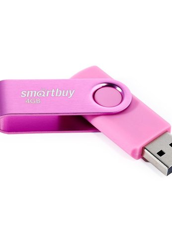 Флеш диск 4GB Smartbuy (SB004GB2TWP) UFD 2.0 004GB Twist Pink