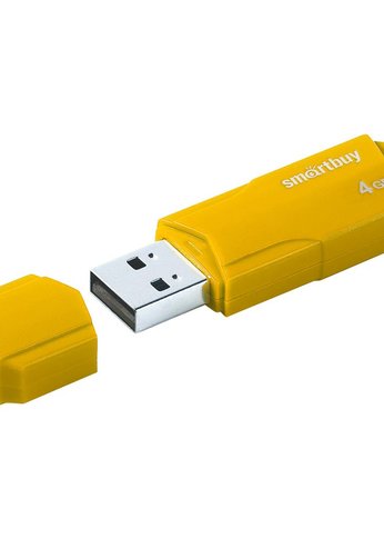 Флеш диск 4GB Smartbuy (SB4GBCLU-Y) UFD 2.0 004GB CLUE Yellow