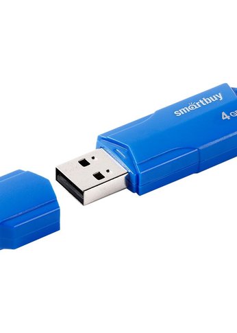 Флеш диск 4GB Smartbuy USB Drive 4Gb CLUE Blue (SBCLU-BU)