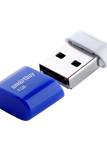 Флеш диск 4GB Smartbuy USB Drive LARA Blue (SBLara-B)