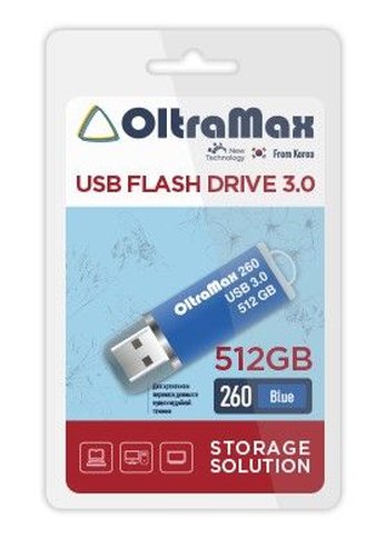 Флеш диск 512GB Oltramax OM-512GB-260-Blue USB 3.0