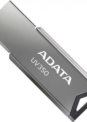 Флеш диск 64Gb A-Data UV350 AUV350-64G-RBK USB3.0 серебристый