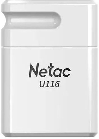 Флеш диск 64Gb Netac U116 NT03U116N-064G-30WH USB3.0 белый