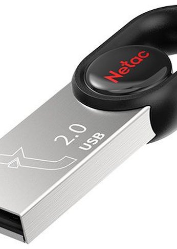 Флеш диск 64Gb Netac UM2 NT03UM2N-064G-20BK USB2.0 серебристый/черный