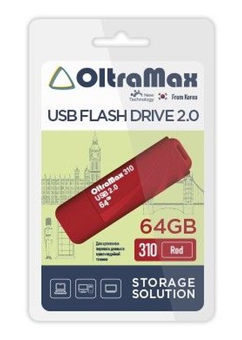 Флеш диск 64GB Oltramax OM-64GB-310-Red