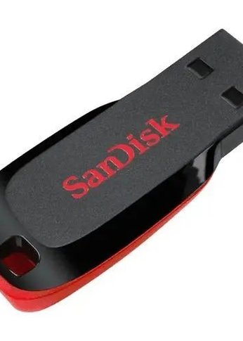 Флеш диск 64Gb Sandisk Cruzer Blade SDCZ50-064G-B35 USB2.0 черный/красный