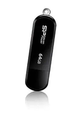 Флеш диск 64Gb Silicon Power 64Gb LuxMini 322 SP064GBUF2322V1K USB2.0 черный