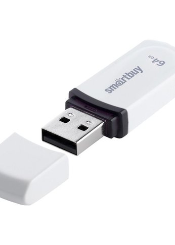 Флеш диск 64GB Smartbuy (SB64GBPN-W) UFD 2.0 064GB Paean White