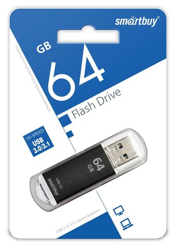 Флеш диск 64Gb Smartbuy V-Cut SB64GBVC-K3 USB3.0 черный