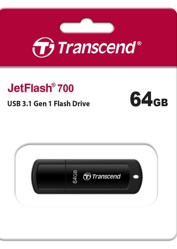 Флеш диск 64Gb Transcend Jetflash 700 TS64GJF700 USB3.0 черный