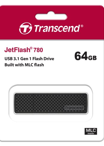 Флеш диск 64Gb Transcend Jetflash 780 TS64GJF780 USB3.0 черный/серый