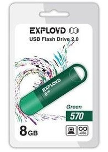 Флеш диск 8GB Exployd 570 зеленый (EX--570-Green)