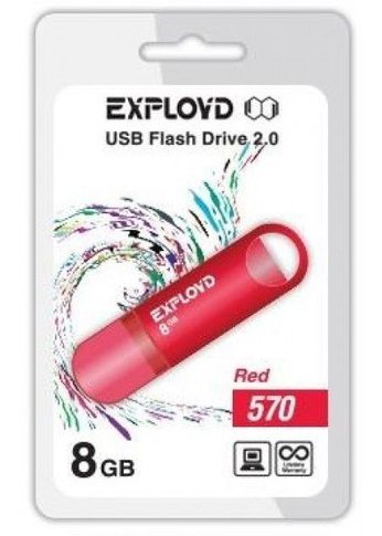 Флеш диск 8GB Exployd 8GB-570-красный (EX-8GB-570-Red)