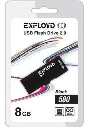 Флеш диск 8GB Exployd 8GB-580-черный (EX-8GB-580-Black)