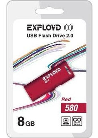 Флеш диск 8GB Exployd 8GB-580-красный (EX-8GB-580-Red)