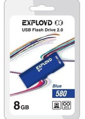 Флеш диск 8GB Exployd 8GB-580-синий (EX-8GB-580-Blue)