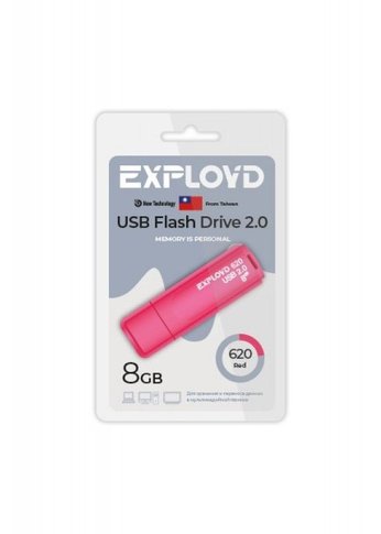 Флеш диск 8GB Exployd EX-8GB-620-Red