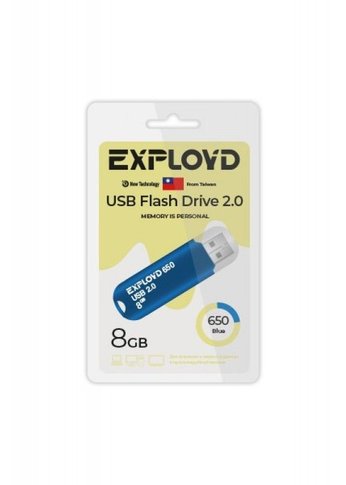 Флеш диск 8GB Exployd EX-8GB-650-Blue