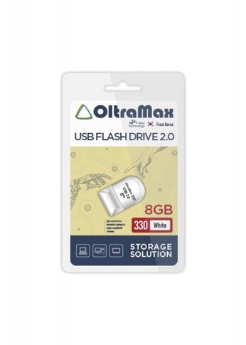 Флеш диск 8GB Oltramax OM-8GB-330-White