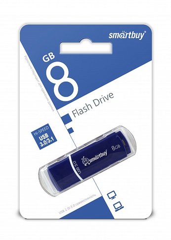 Флеш диск 8Gb Smartbuy Crown SB8GBCRW-Bl USB3.0 синий