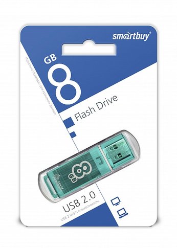 Флеш диск 8Gb Smartbuy Glossy SB8GBGS-G USB2.0 зеленый