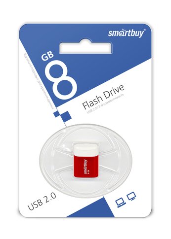 Флеш диск 8Gb Smartbuy Lara SB8GBLara-R USB2.0 красный