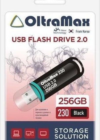 Флеш диск Oltramax 256GB 230 Black 2.0 (OM-256GB-230-Black)