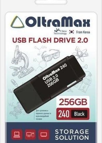 Флеш диск Oltramax 256GB 240 Black 2.0 (OM-256GB-240-Black)