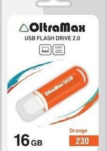 Флеш диск Oltramax OM-16GB-230 оранжевый