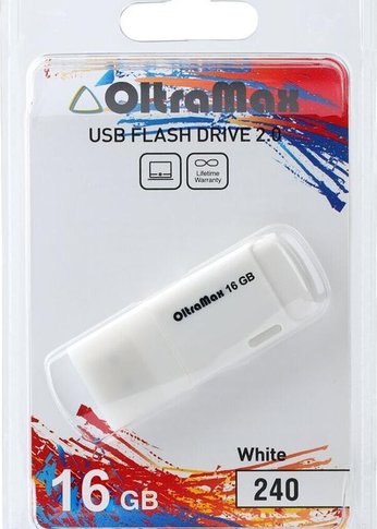 Флеш диск Oltramax OM-16GB-240-белый