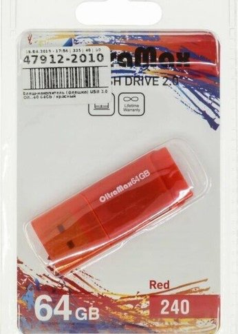 Флеш диск Oltramax OM-16GB-240-красный