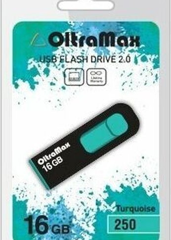 Флеш диск Oltramax OM-16GB-250 бирюзовый