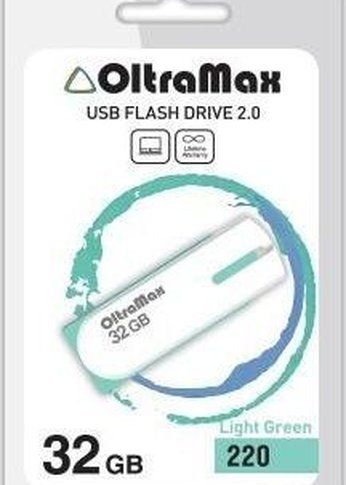 Флеш диск Oltramax OM-32GB-220-св.зеленый