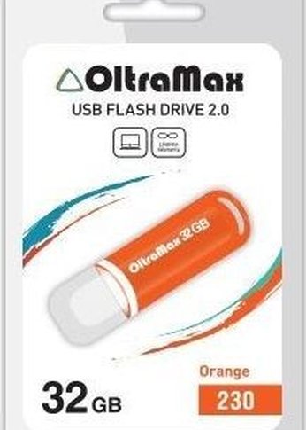 Флеш диск Oltramax OM-32GB-230-оранжевый