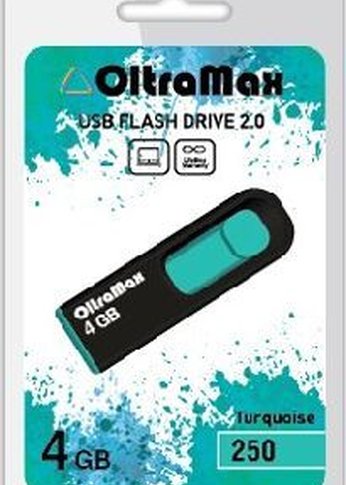 Флеш диск Oltramax OM-4GB-250-бирюзовый