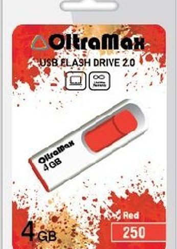 Флеш диск Oltramax OM-4GB-250-красный