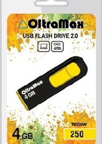 Флеш диск Oltramax OM-4GB-250-желтый