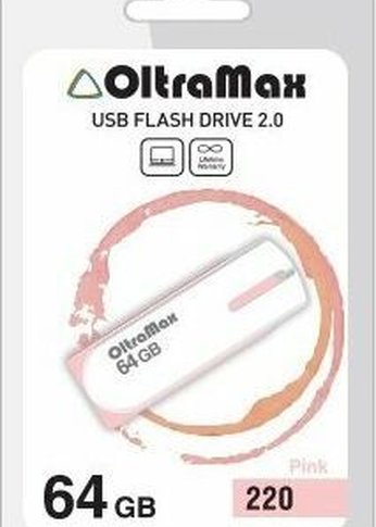 Флеш диск Oltramax OM-64GB-220-розовый