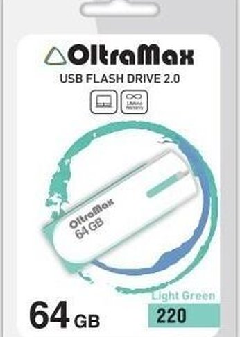 Флеш диск Oltramax OM-64GB-220-св.зеленый