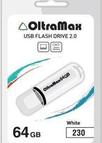 Флеш диск Oltramax OM-64GB-230-белый