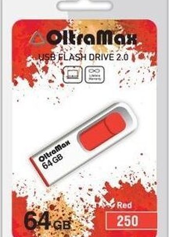 Флеш диск Oltramax OM-64GB-250-красный