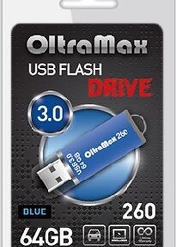 Флеш диск Oltramax OM-64GB-260-Blue 3.0 синий