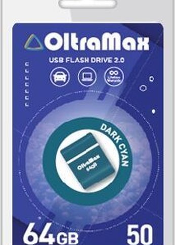 Флеш диск Oltramax OM-64GB-50-Dark Cyan 2.0